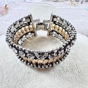 Stella & Dot Silver Crystal Bracelet